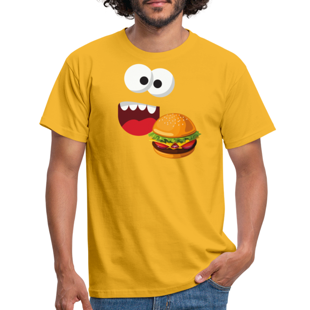 SSW1510 Tshirt Monster Gesicht Hamburger - Gelb