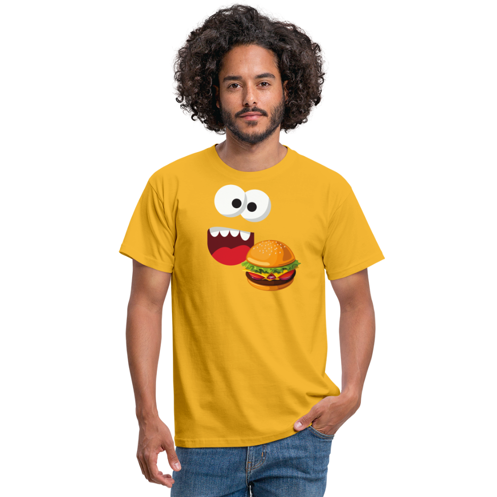 SSW1510 Tshirt Monster Gesicht Hamburger - Gelb