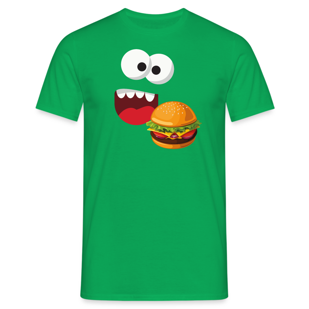 SSW1510 Tshirt Monster Gesicht Hamburger - Kelly Green
