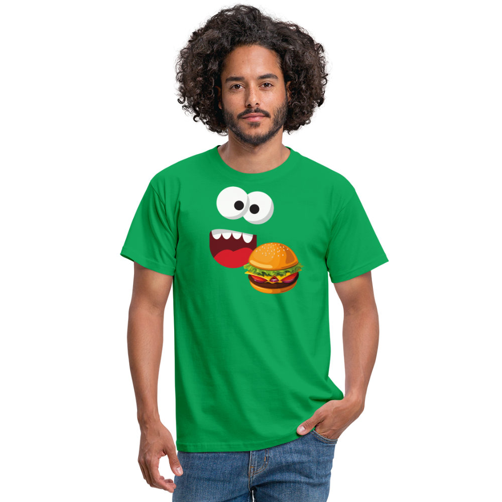 SSW1510 Tshirt Monster Gesicht Hamburger - Kelly Green