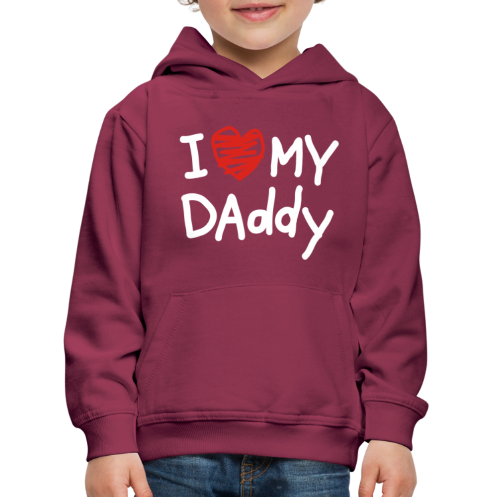 SSW1522 Kinder Hoodie I Love My Dadday - Bordeaux