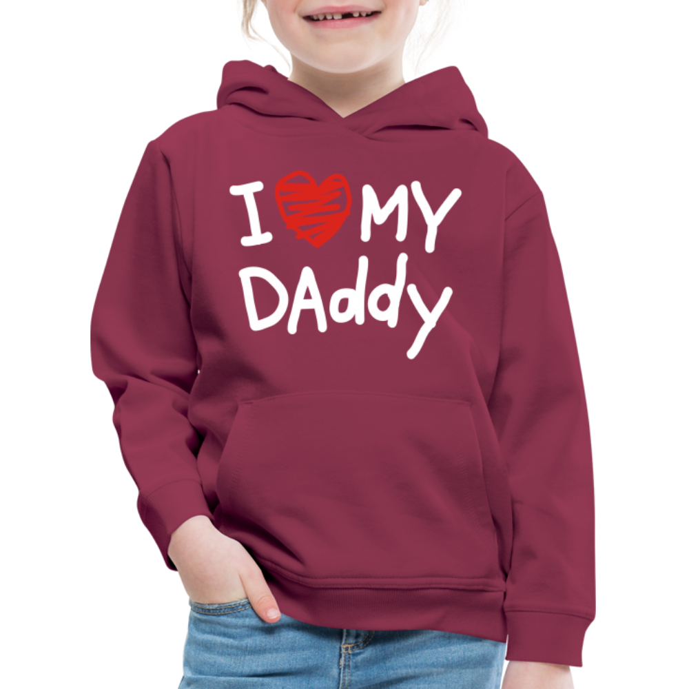 SSW1522 Kinder Hoodie I Love My Dadday - Bordeaux