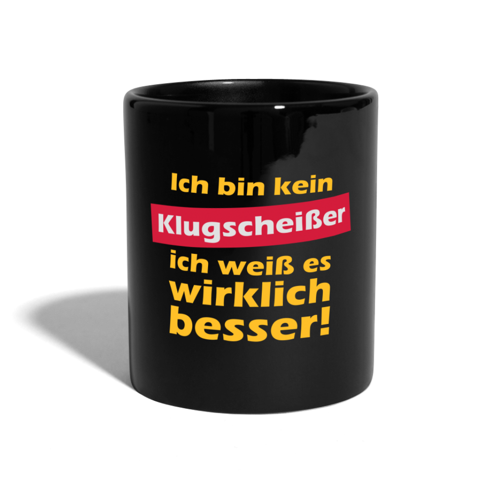 SSW1580 Kaffeebecher Klugscheißer - Schwarz