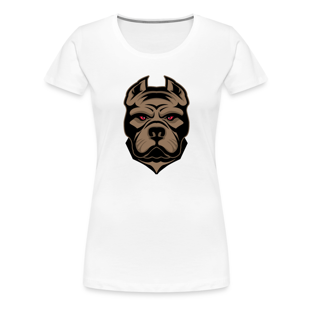 SSW1593 Frauen Tshirt Hund 1 - weiß