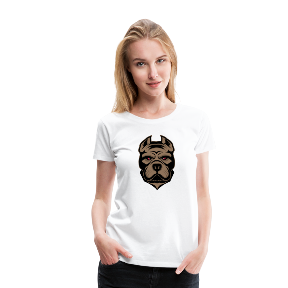 SSW1593 Frauen Tshirt Hund 1 - weiß