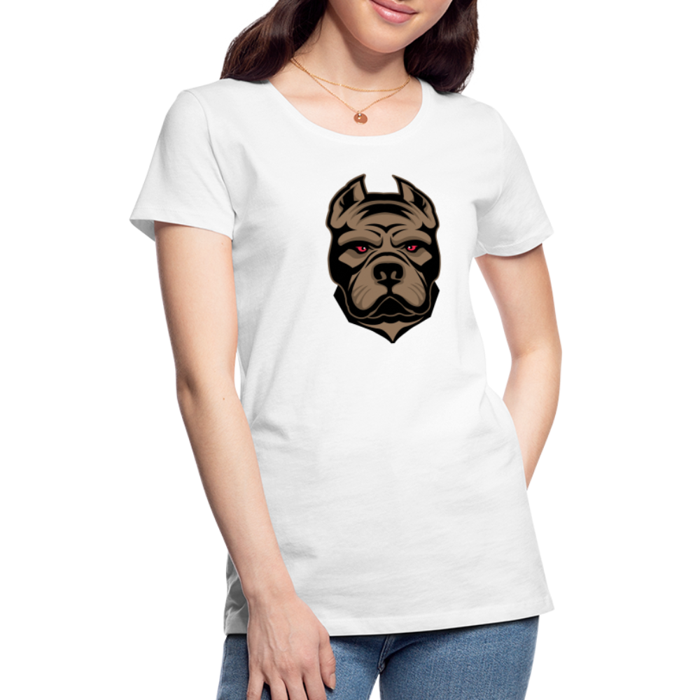 SSW1593 Frauen Tshirt Hund 1 - weiß