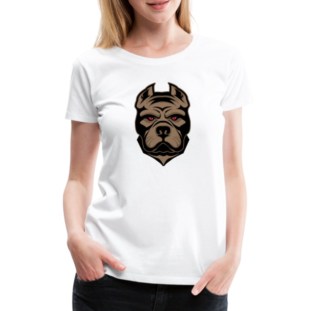 SSW1593 Frauen Tshirt Hund 1 - weiß