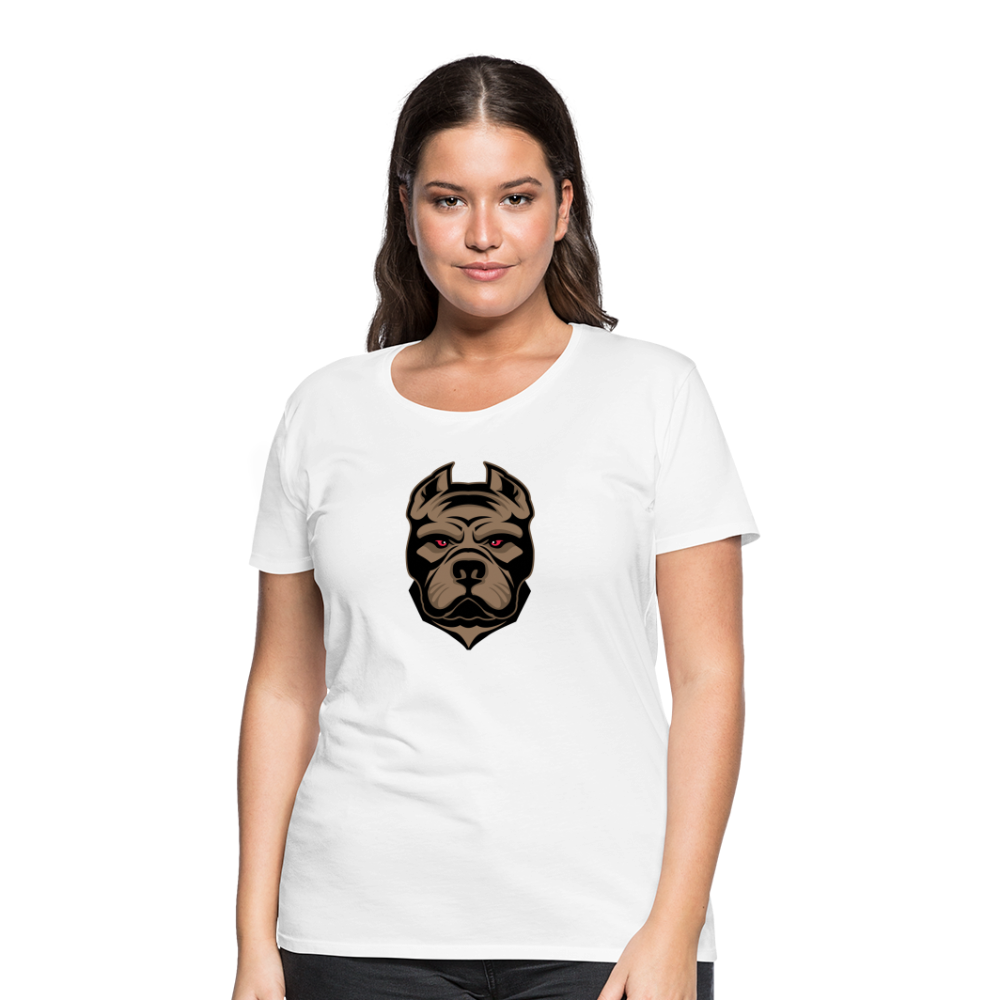 SSW1593 Frauen Tshirt Hund 1 - weiß