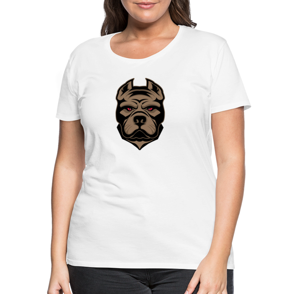 SSW1593 Frauen Tshirt Hund 1 - weiß