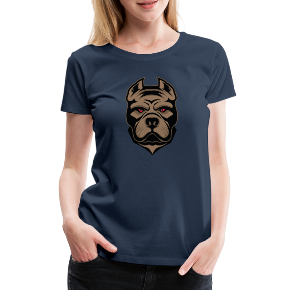 SSW1593 Frauen Tshirt Hund 1 - Navy