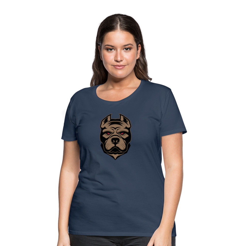 SSW1593 Frauen Tshirt Hund 1 - Navy