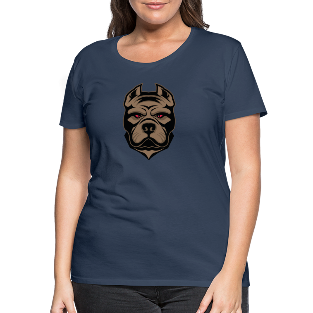 SSW1593 Frauen Tshirt Hund 1 - Navy