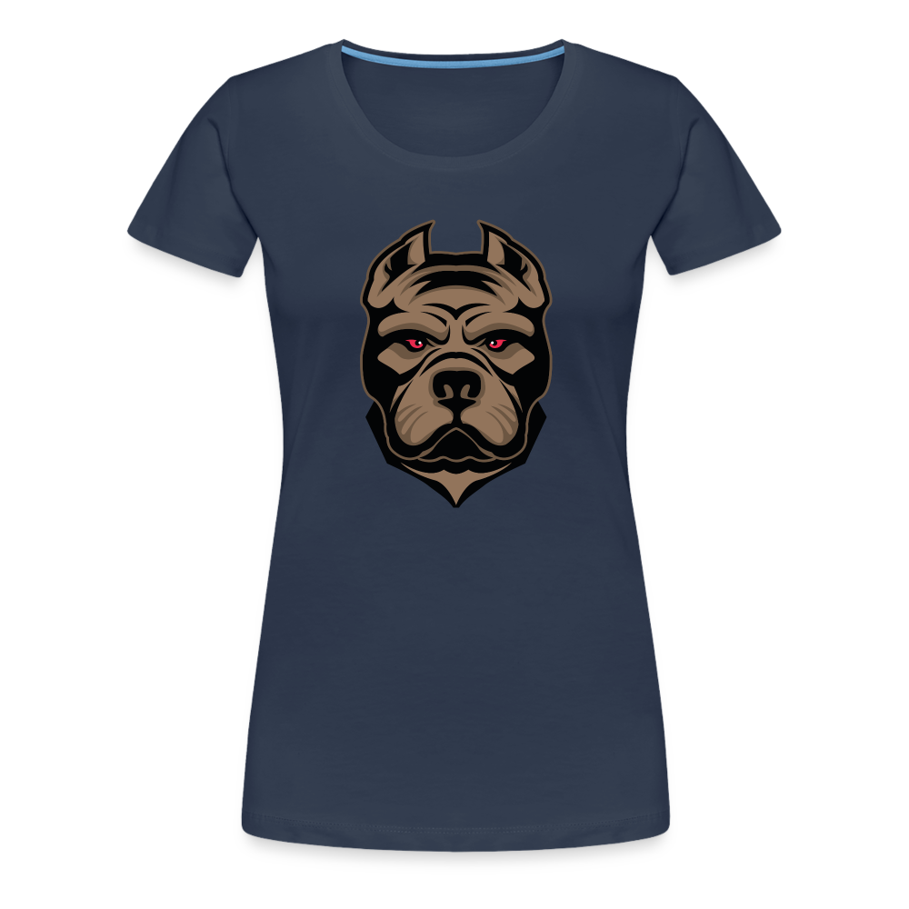 SSW1593 Frauen Tshirt Hund 1 - Navy