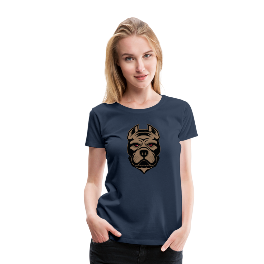 SSW1593 Frauen Tshirt Hund 1 - Navy