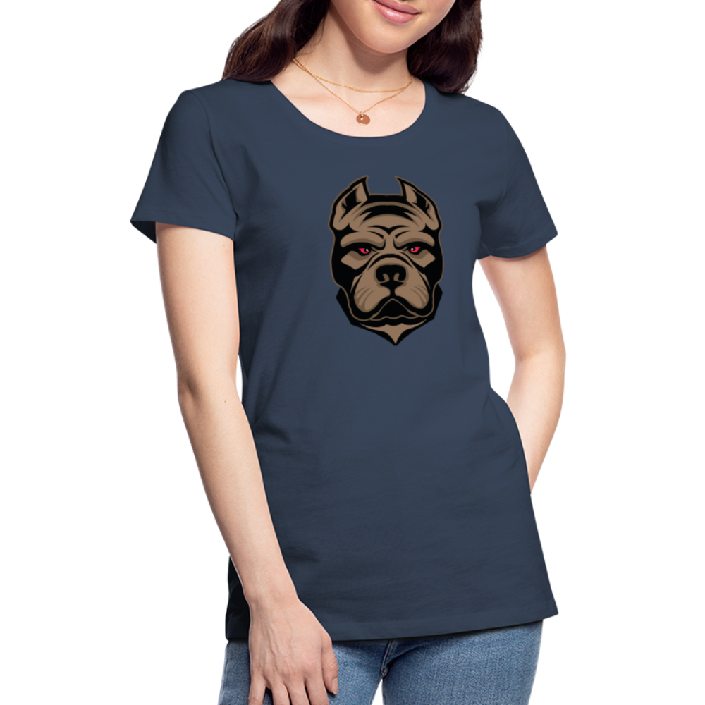 SSW1593 Frauen Tshirt Hund 1 - Navy