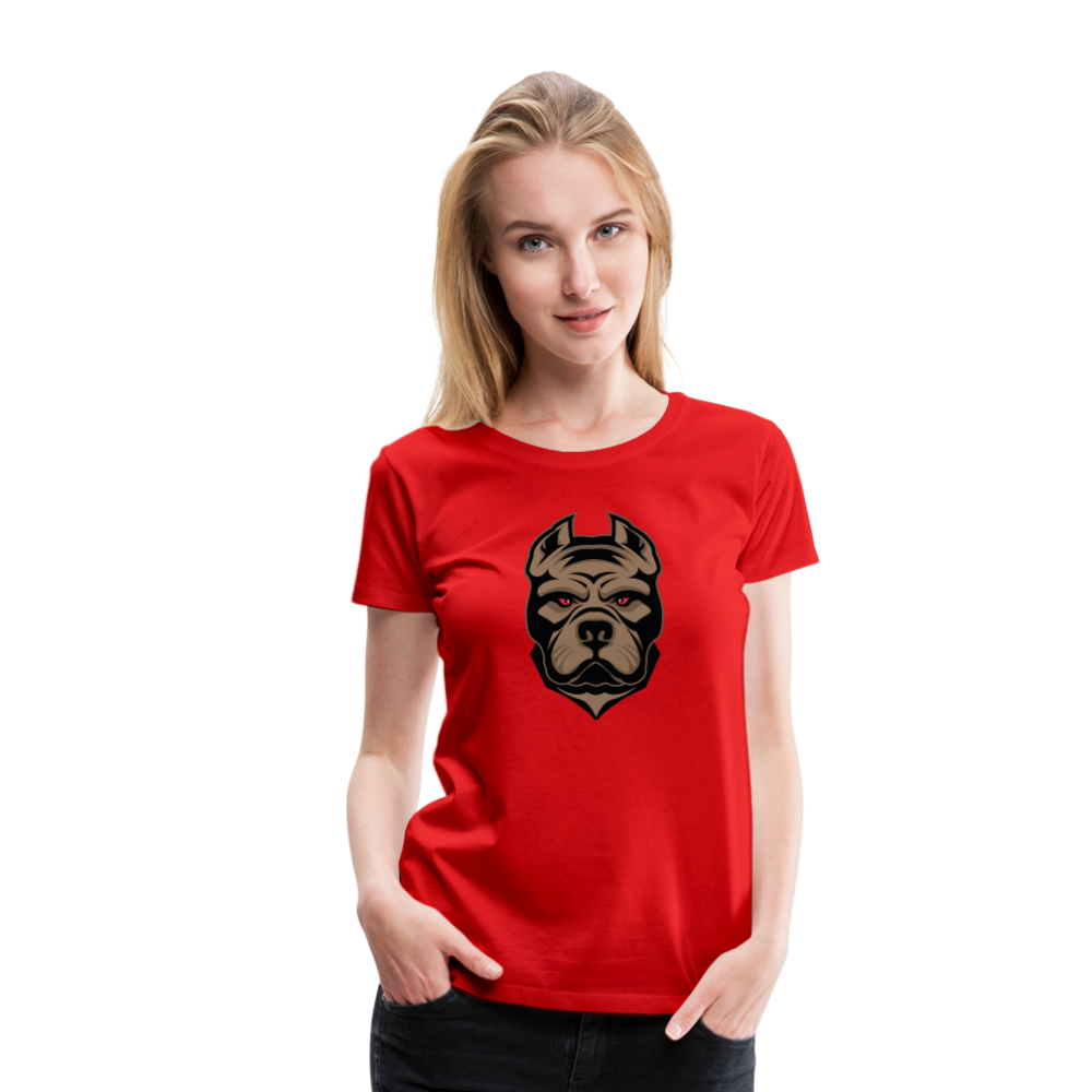 SSW1593 Frauen Tshirt Hund 1 - Rot