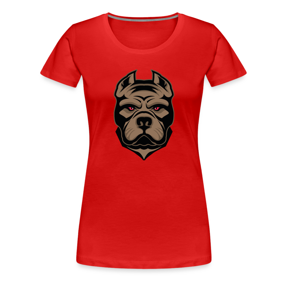 SSW1593 Frauen Tshirt Hund 1 - Rot