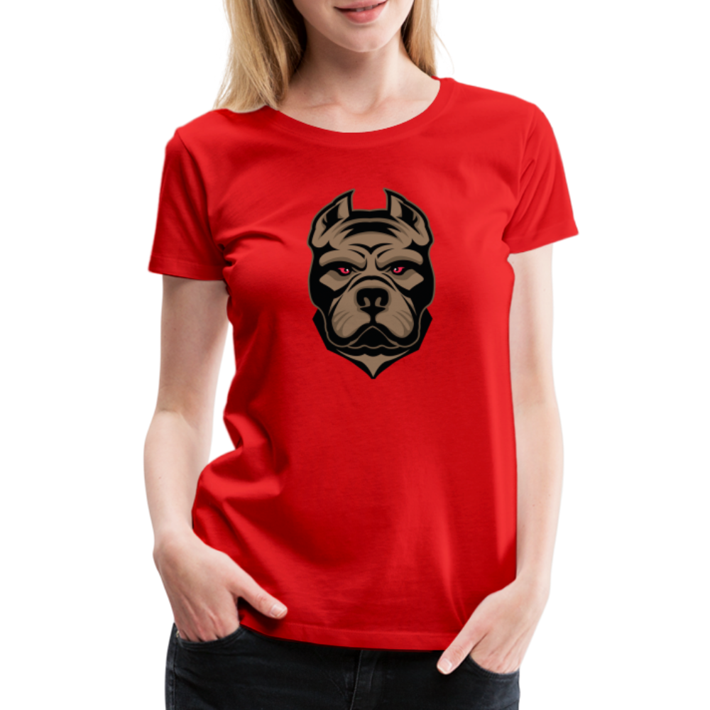 SSW1593 Frauen Tshirt Hund 1 - Rot