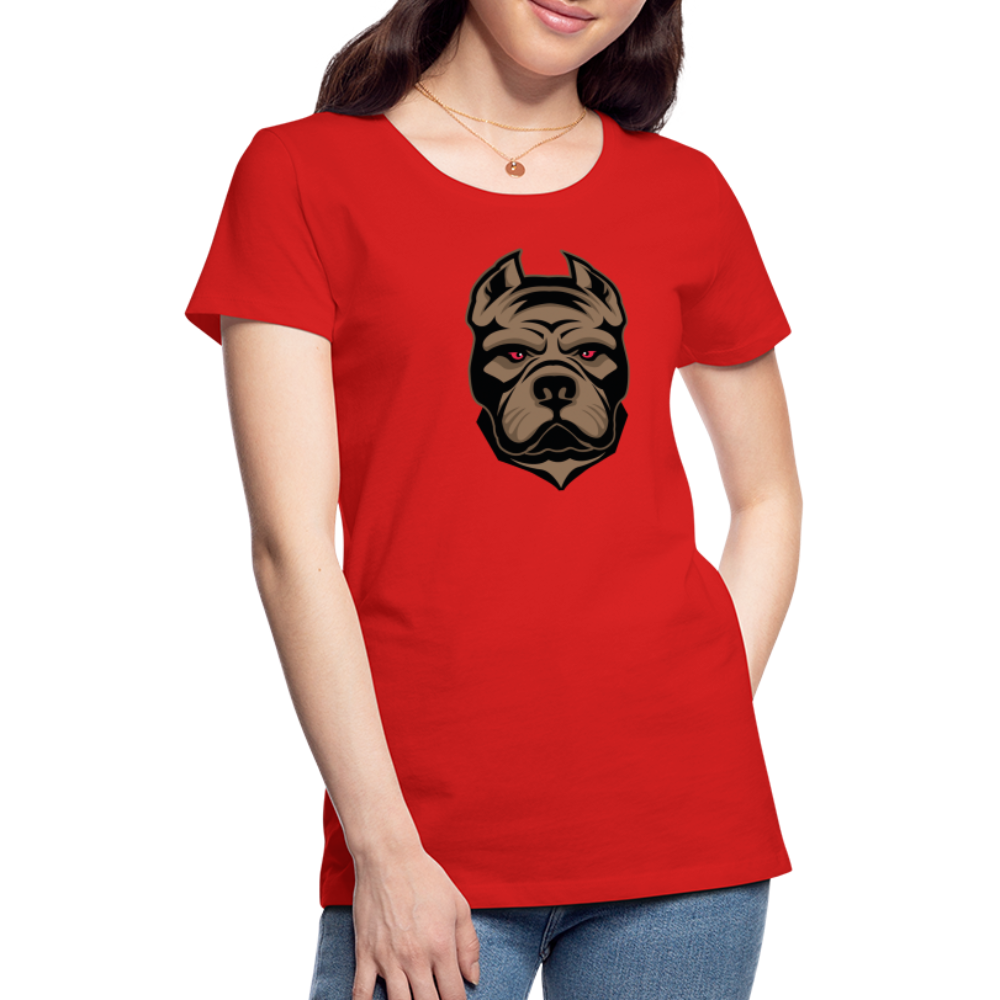 SSW1593 Frauen Tshirt Hund 1 - Rot