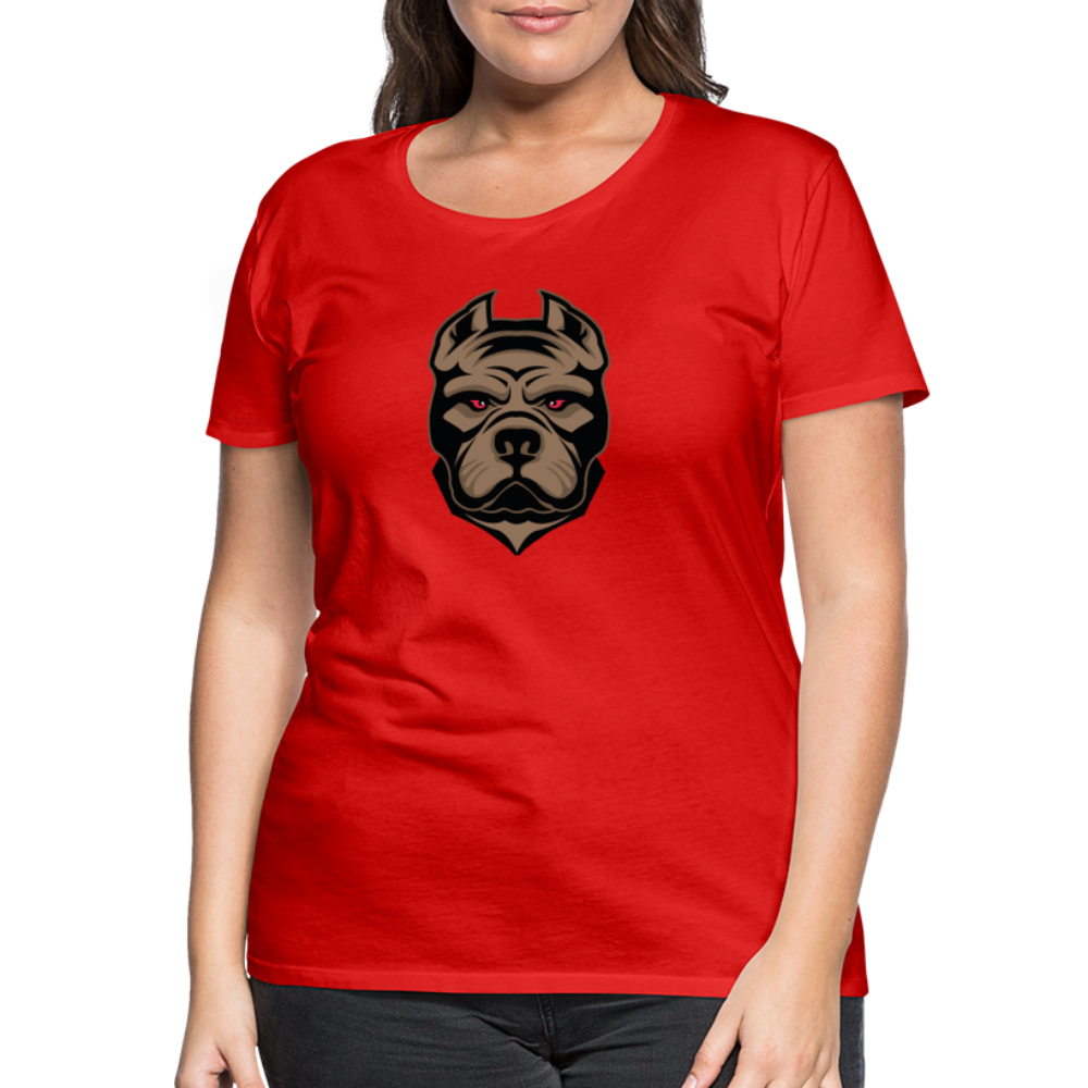 SSW1593 Frauen Tshirt Hund 1 - Rot