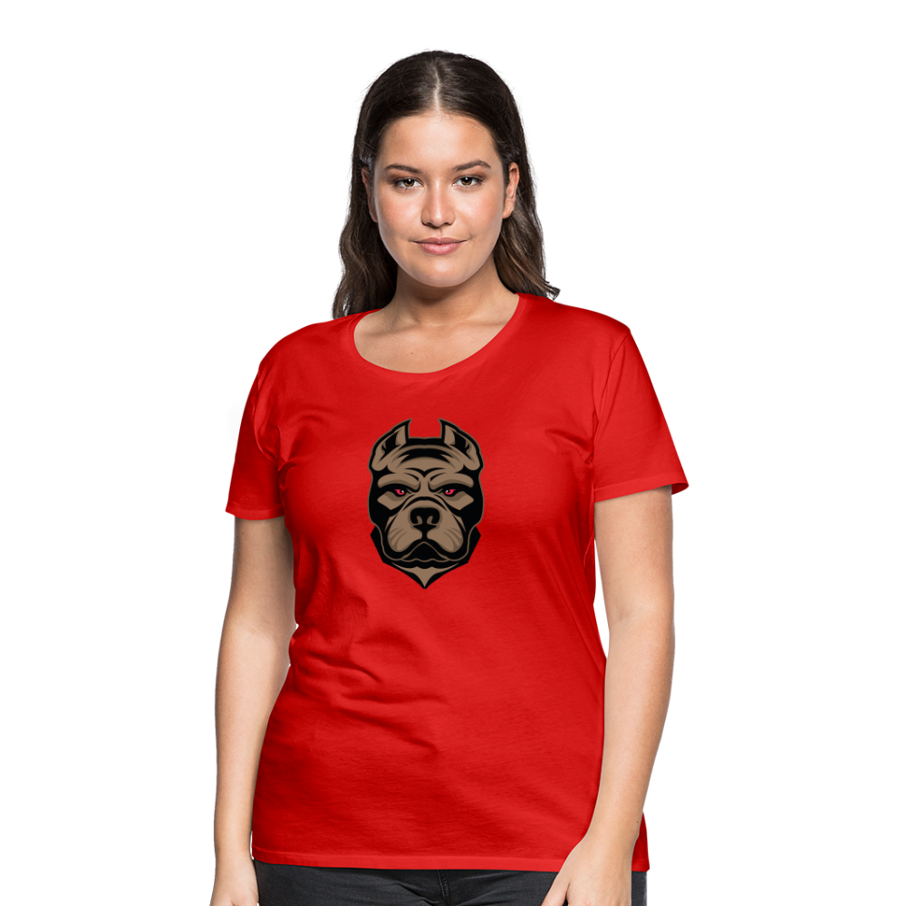 SSW1593 Frauen Tshirt Hund 1 - Rot