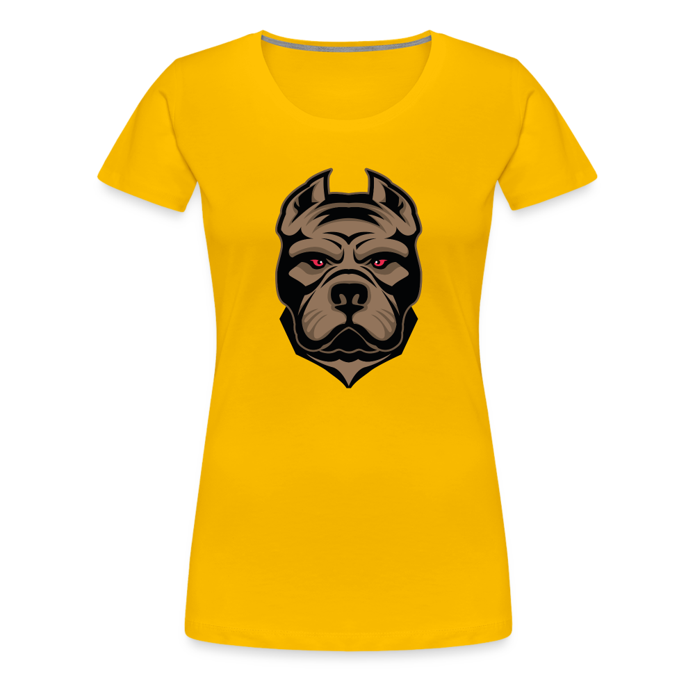 SSW1593 Frauen Tshirt Hund 1 - Sonnengelb