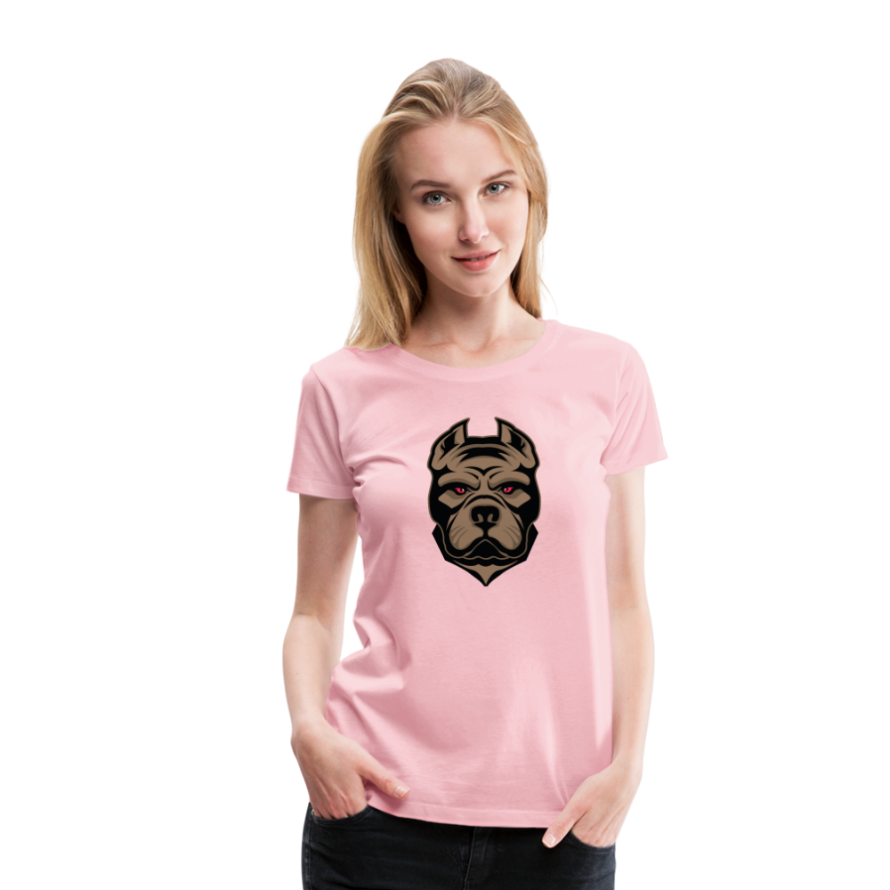 SSW1593 Frauen Tshirt Hund 1 - Hellrosa