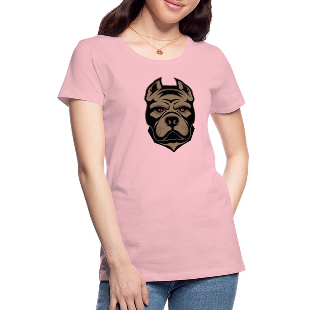 SSW1593 Frauen Tshirt Hund 1 - Hellrosa