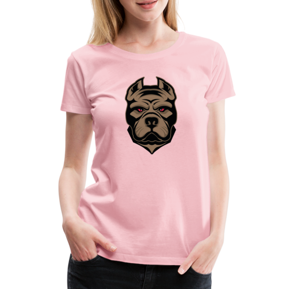 SSW1593 Frauen Tshirt Hund 1 - Hellrosa