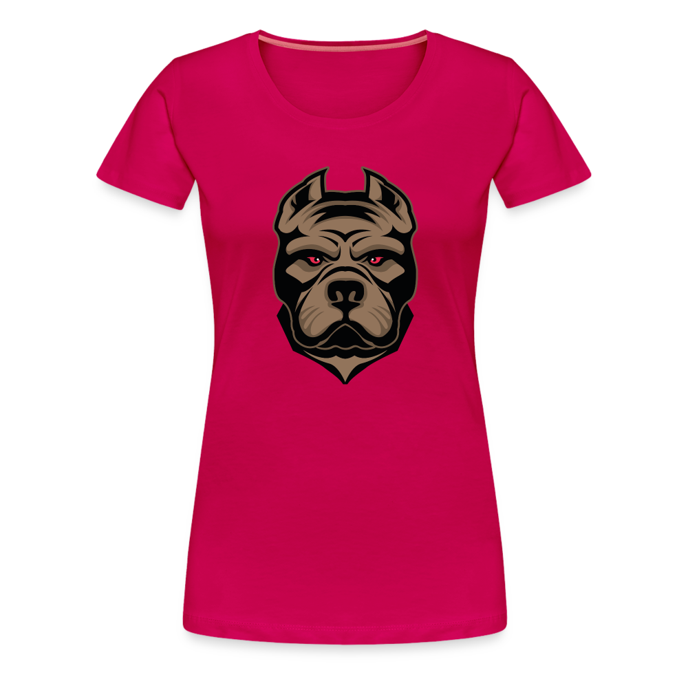 SSW1593 Frauen Tshirt Hund 1 - dunkles Pink