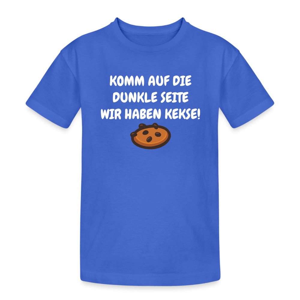 SSW1595 Kinder Tshirt KOMM AUF DIE DUNKLE SEITE WIR HABEN KEKSE! - Königsblau