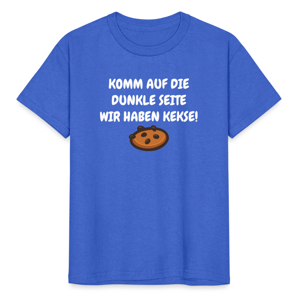 SSW1595 Kinder Tshirt KOMM AUF DIE DUNKLE SEITE WIR HABEN KEKSE! - Königsblau