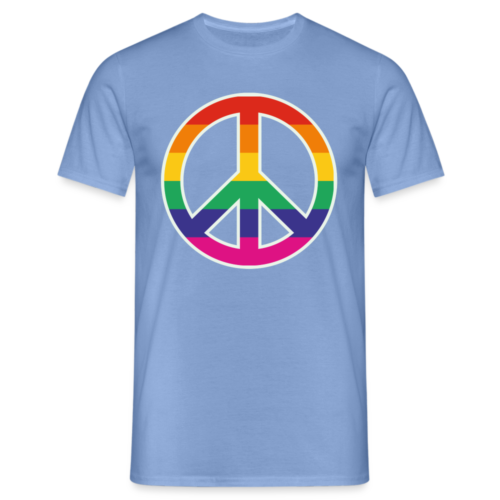 SSW1610 Tshirt Regenbogen-Friedenszeichen - carolina blue