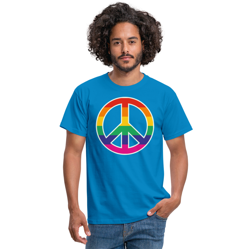 SSW1610 Tshirt Regenbogen-Friedenszeichen - Royalblau