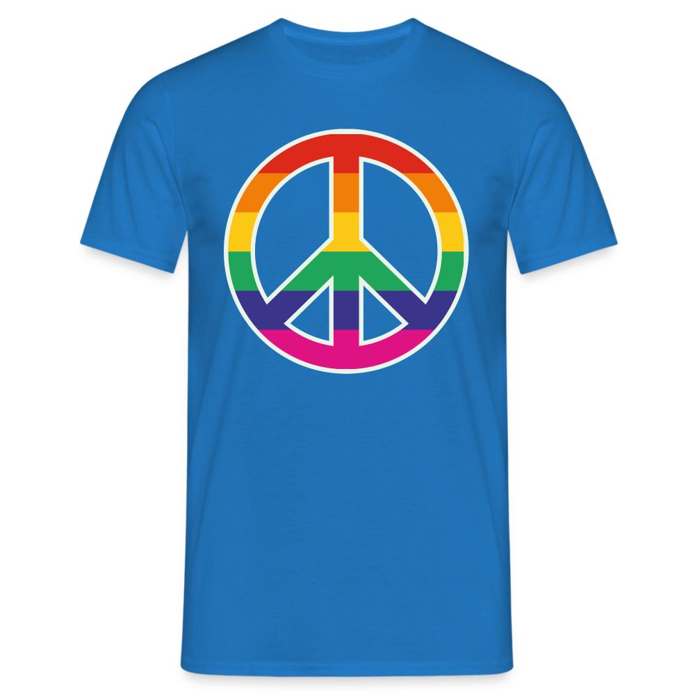 SSW1610 Tshirt Regenbogen-Friedenszeichen - Royalblau