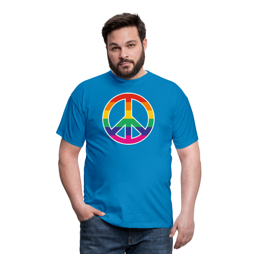 SSW1610 Tshirt Regenbogen-Friedenszeichen - Royalblau