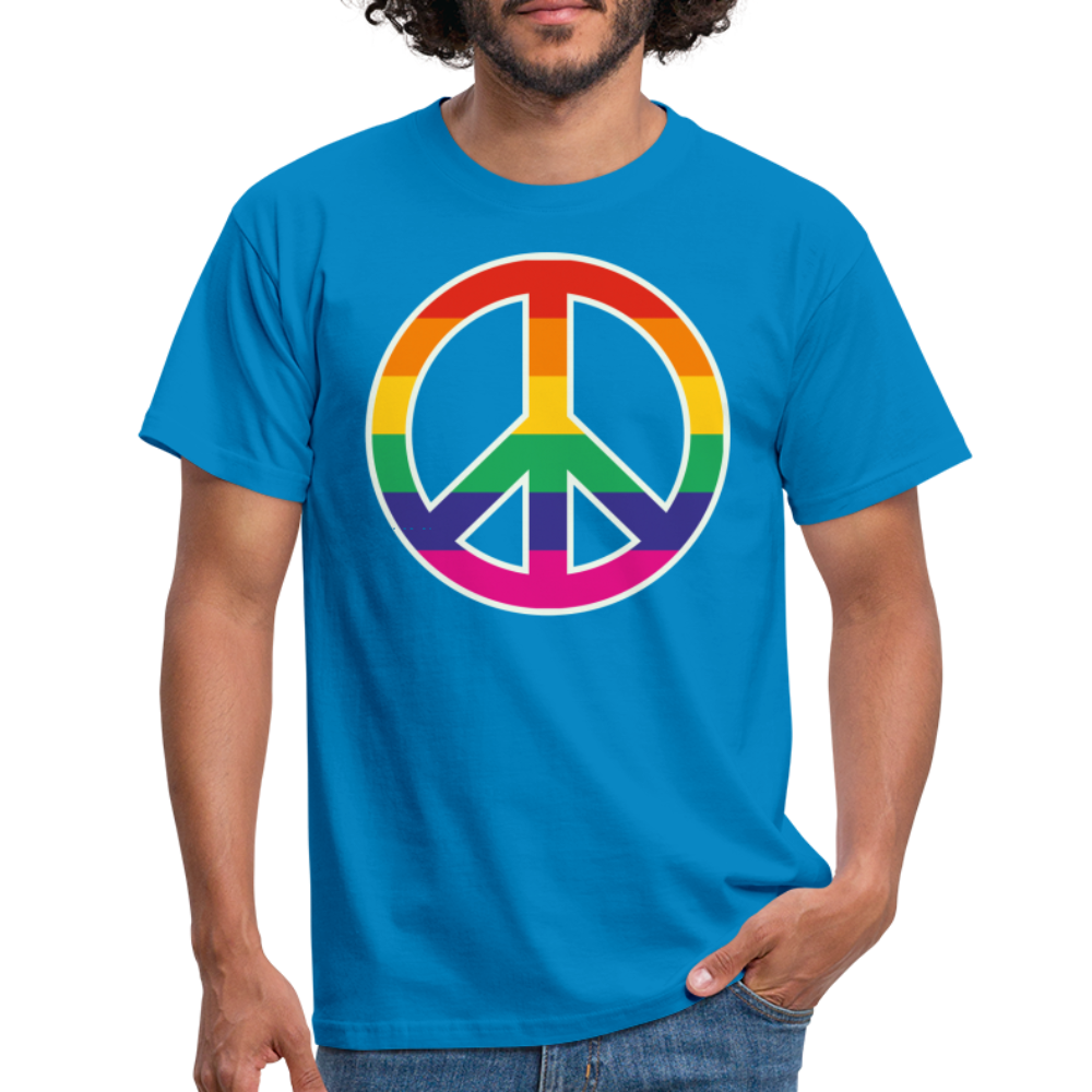 SSW1610 Tshirt Regenbogen-Friedenszeichen - Royalblau