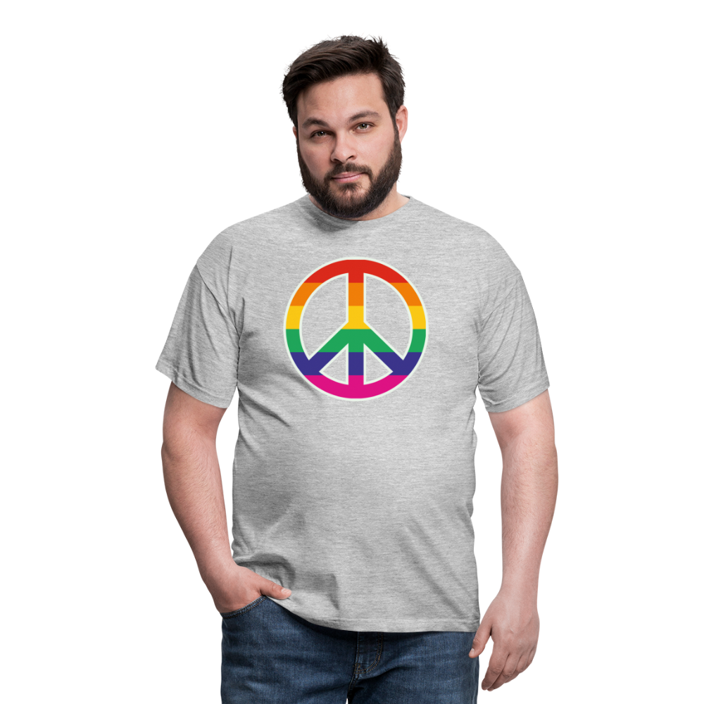 SSW1610 Tshirt Regenbogen-Friedenszeichen - Grau meliert