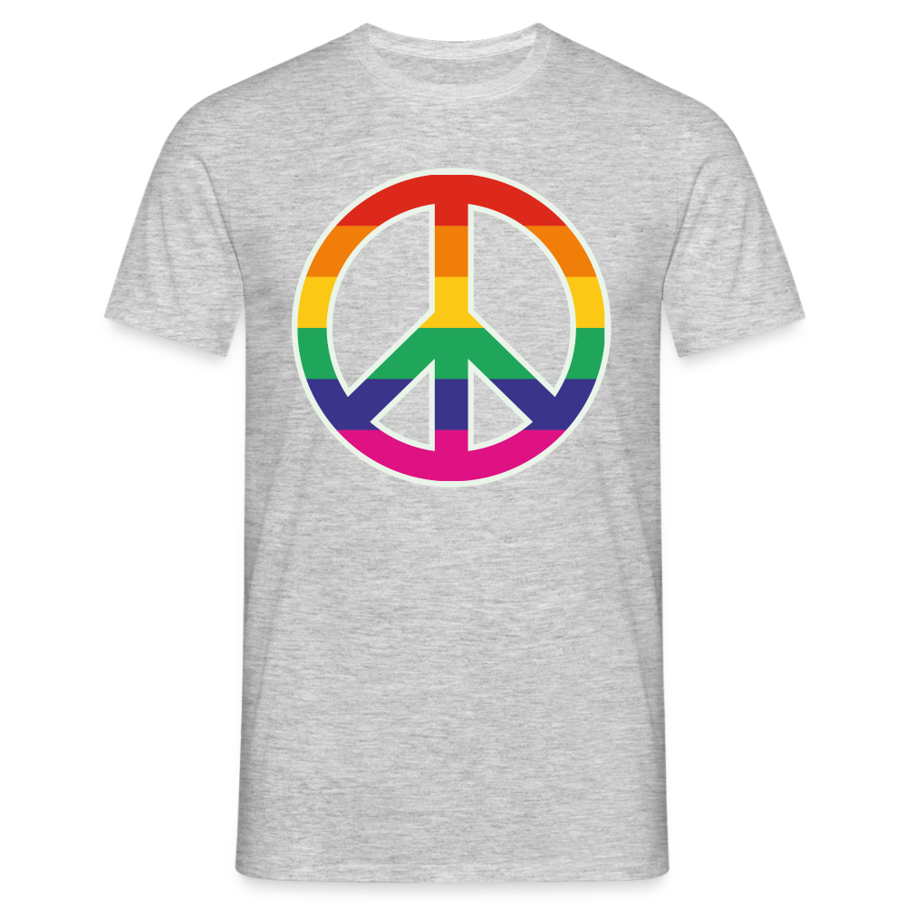 SSW1610 Tshirt Regenbogen-Friedenszeichen - Grau meliert