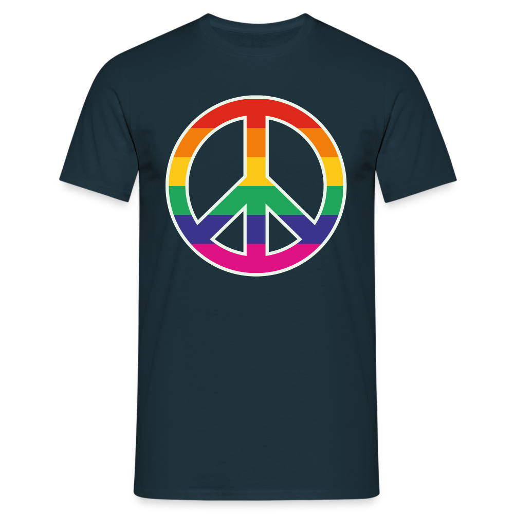 SSW1610 Tshirt Regenbogen-Friedenszeichen - Navy