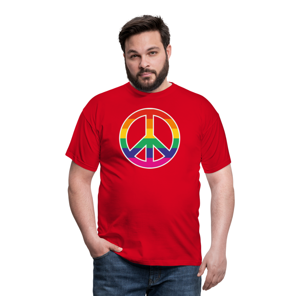 SSW1610 Tshirt Regenbogen-Friedenszeichen - Rot