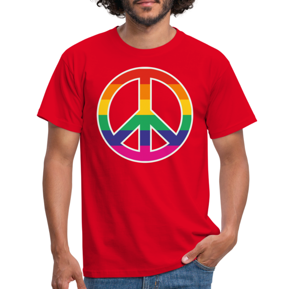 SSW1610 Tshirt Regenbogen-Friedenszeichen - Rot