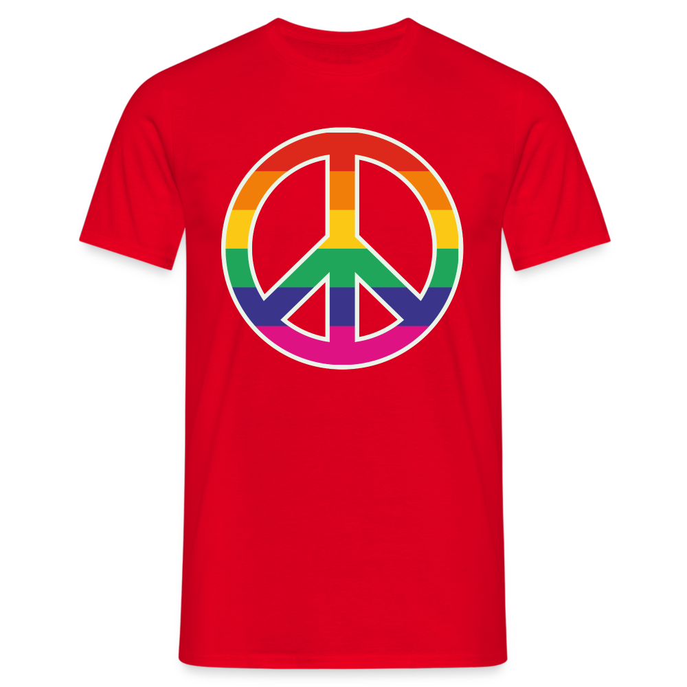 SSW1610 Tshirt Regenbogen-Friedenszeichen - Rot