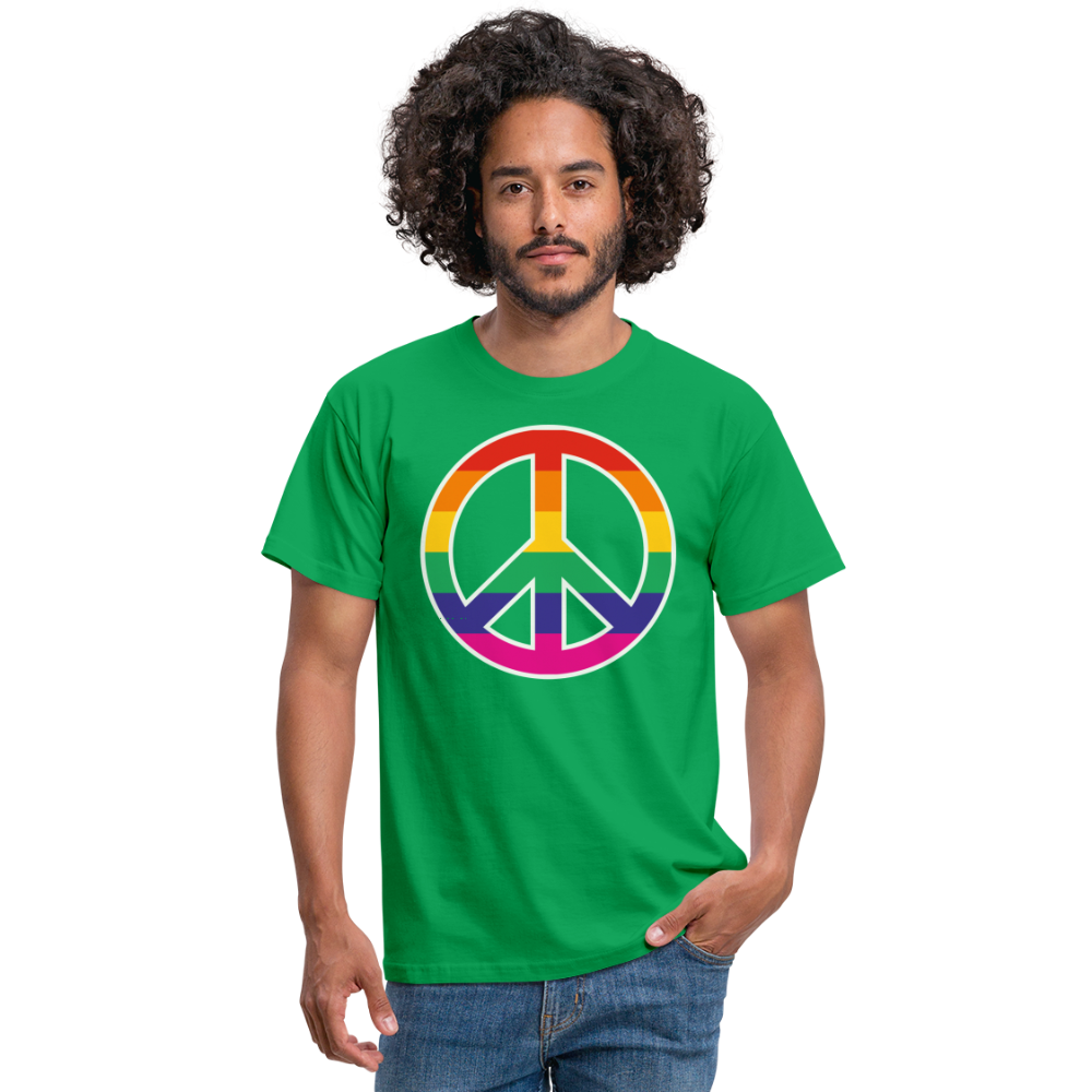 SSW1610 Tshirt Regenbogen-Friedenszeichen - Kelly Green