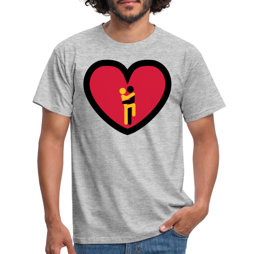 SSW1620 Tshirt Liebe mit Herz - Grau meliert