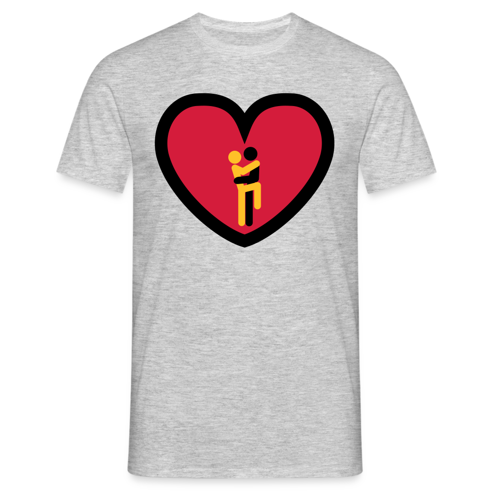 SSW1620 Tshirt Liebe mit Herz - Grau meliert