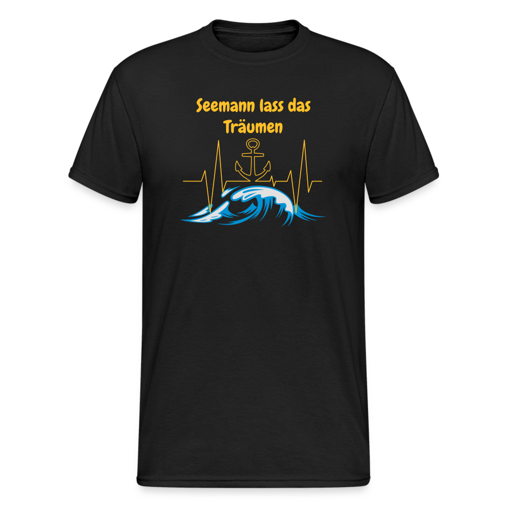 SSW1624 Tshirt Seemann lass das Träumen - Schwarz