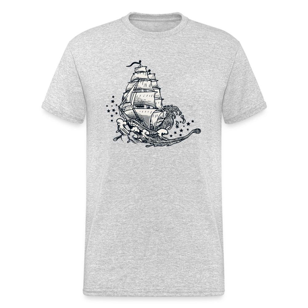 SSW1654 Tshirt sailing ship - Grau meliert