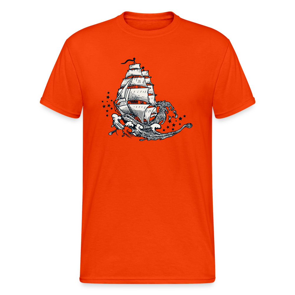 SSW1654 Tshirt sailing ship - kräftig Orange