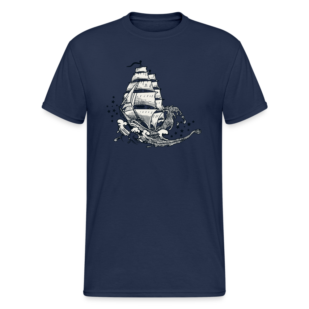 SSW1654 Tshirt sailing ship - Navy